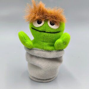 Oscar Grouch Mini Bean Plush Trash Can Sesame Street Kelloggs Premium 4 inch